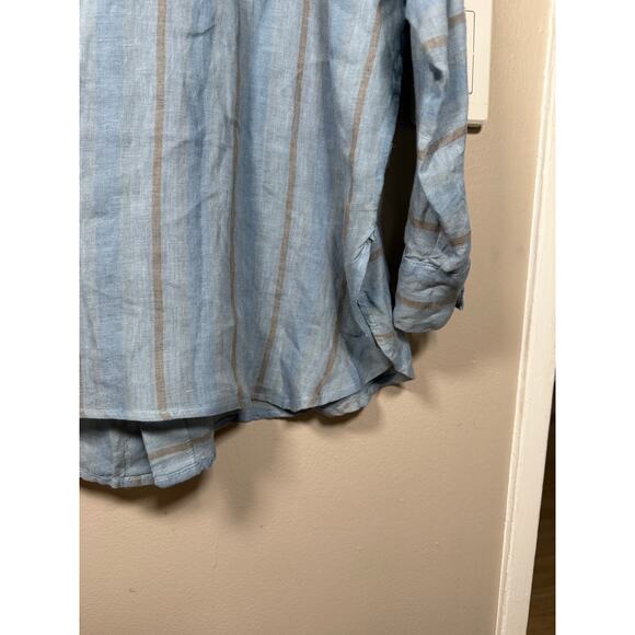 NWOT Free People x CP Shades Mixed Plaid Linen Double Cloth Top L $250 - Picture 12 of 12